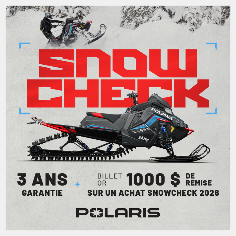 SnowCheck 2027 Polaris | Personnalise ta motoneige