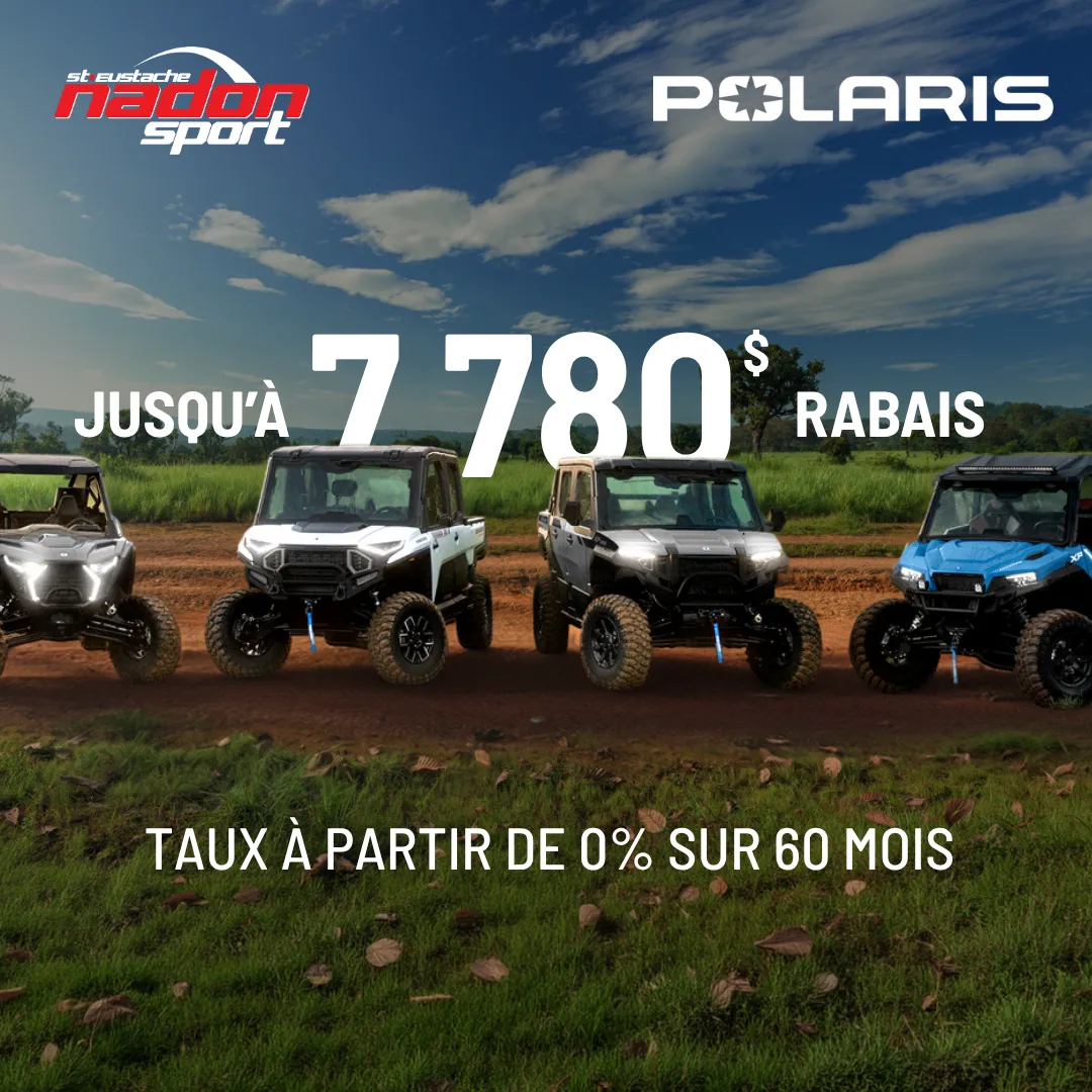 Promotion du mois Polaris | Rabais sur les VTT et côte-à-côte