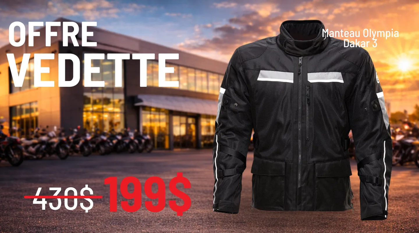 vente pr&eacute;-saison moto Qu&eacute;bec rabais v&ecirc;tements moto et accessoires Nadon Sport