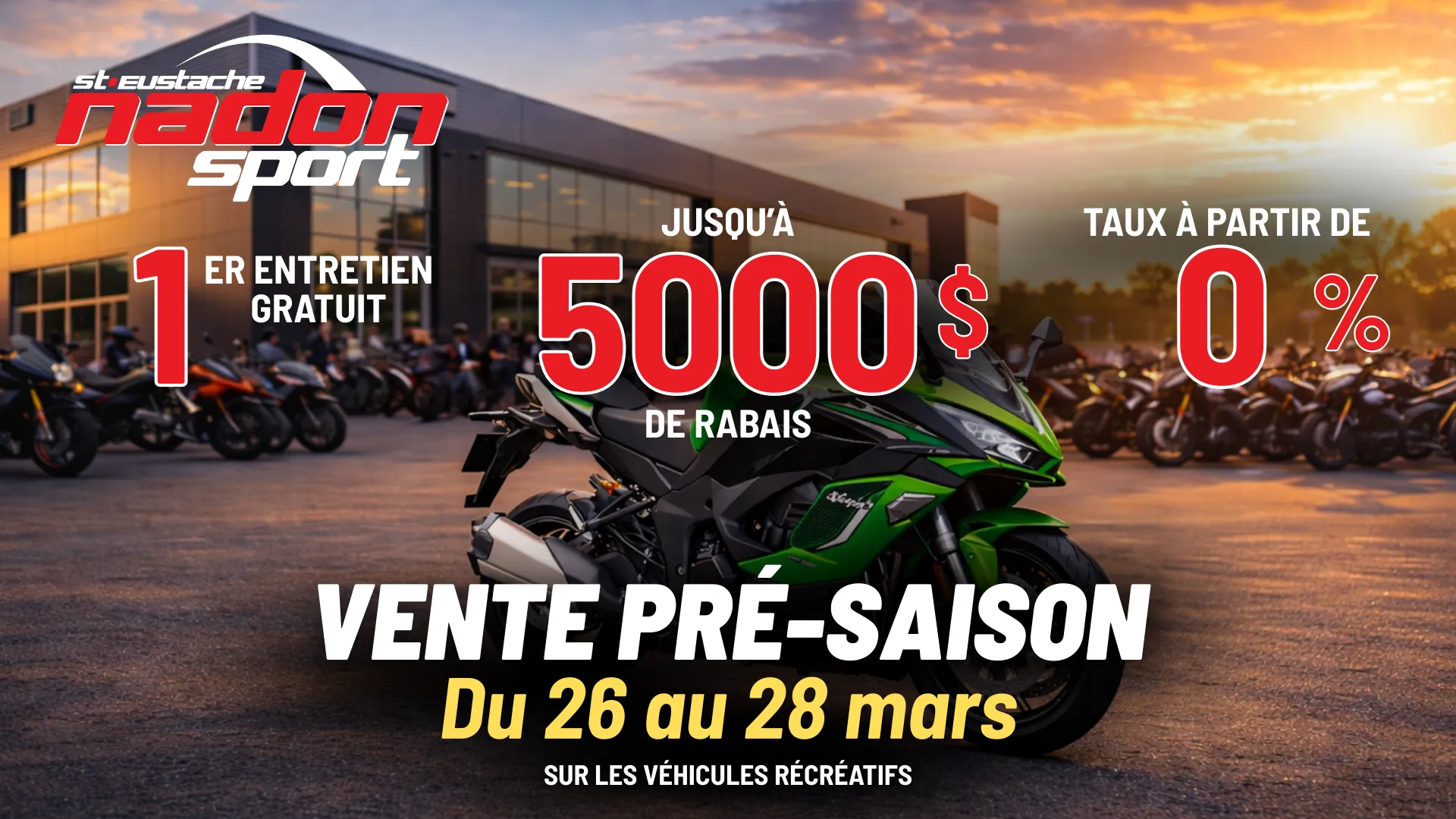 vente pr&eacute; saison v&eacute;hicule r&eacute;cr&eacute;atif vente moto